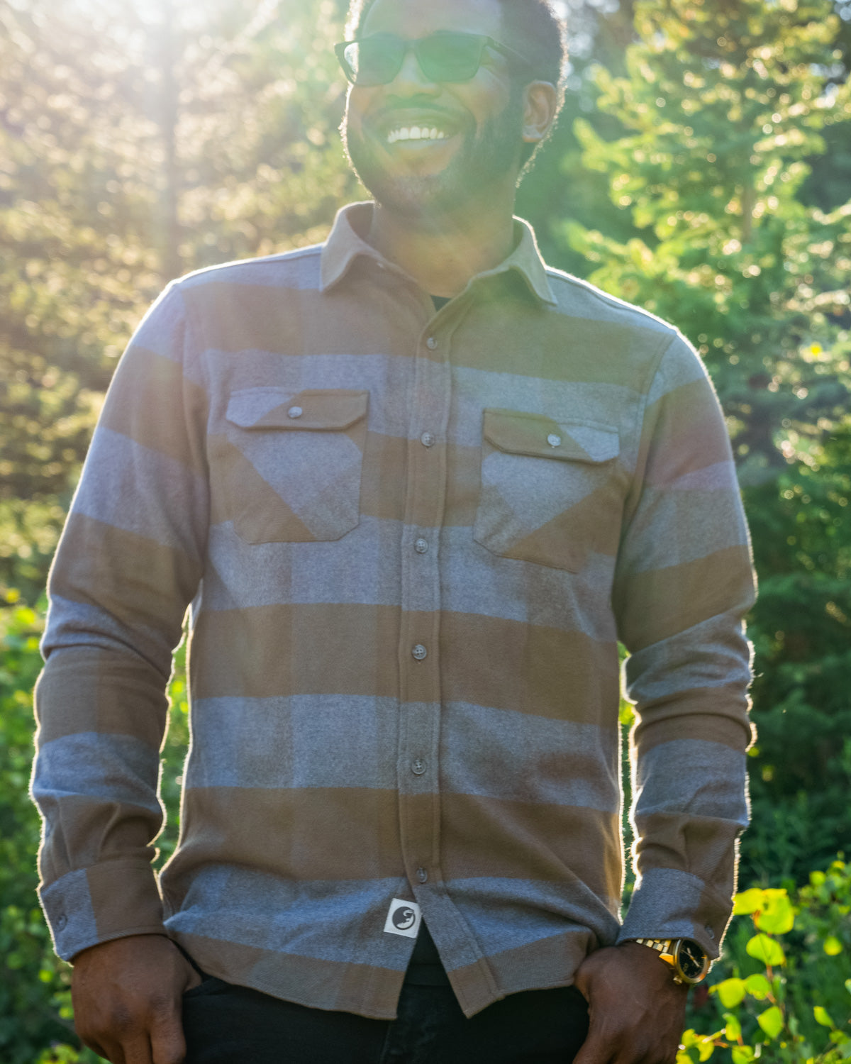 Field Grand Flannel, Caper Green