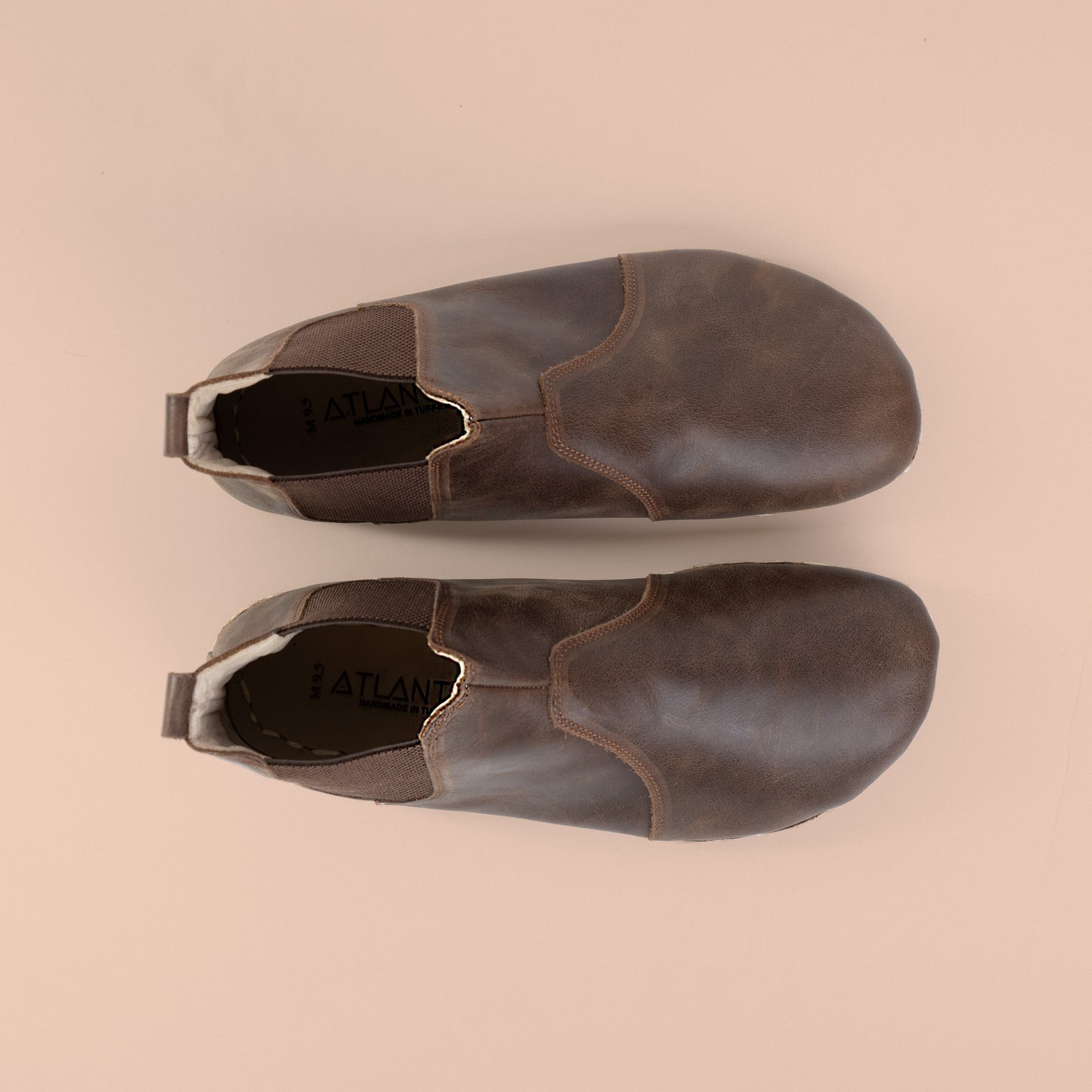 Men's Dark Brown Barefoot Chelsea Boots