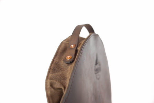 Waxed Canvas and Leather Jumper Cable, Booster Cable Bag, Carry