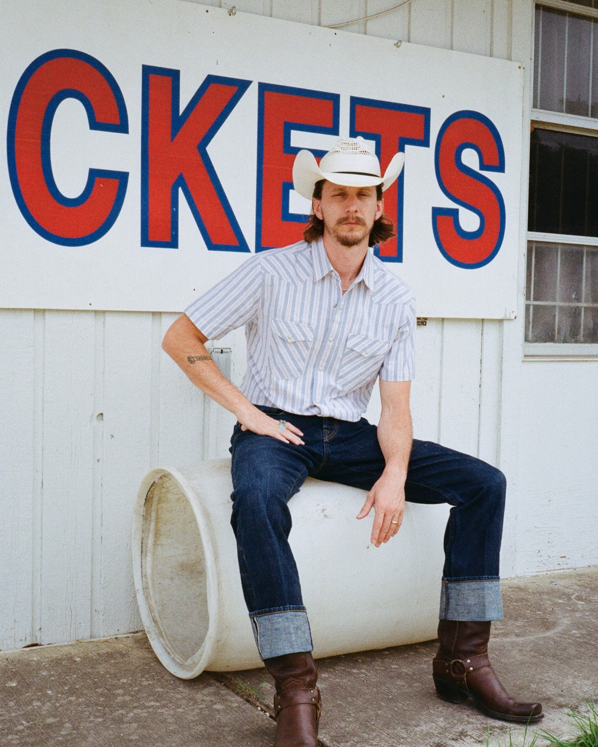 Oxford Red Blue Stripe