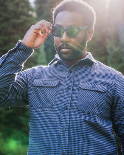 Grand Flannel, Dark Blue Mini Check