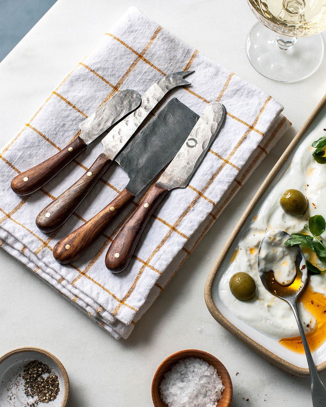 Artisan Forged Cheese Knives - Set of 4