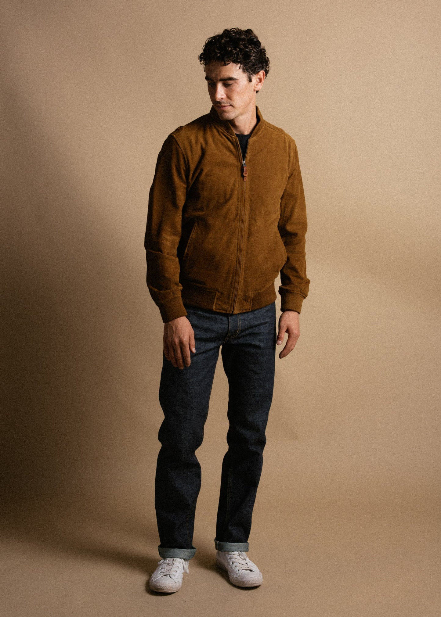 Goat Suede Bomber Jacket