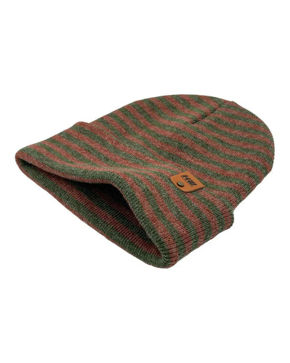 HAAKWEAR Classic RORO Cuffed Beanie / Hat - Burgundy / Green, Made in USA