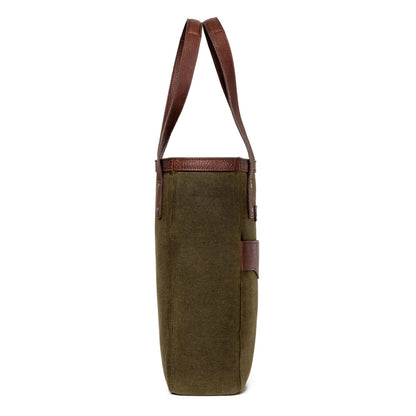 Campaign Waxed Canvas Two Bottle Wine Tote