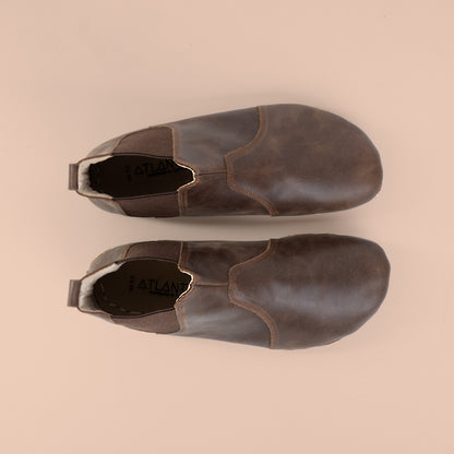 Men's Dark Brown Barefoot Chelsea Boots