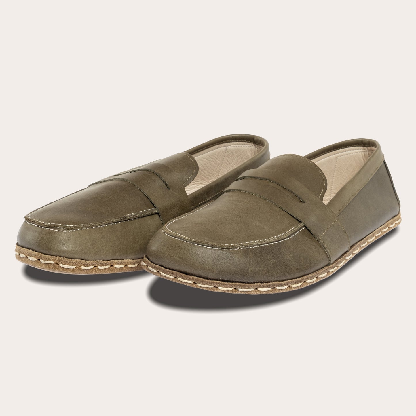 Men's Green Penny Loafers