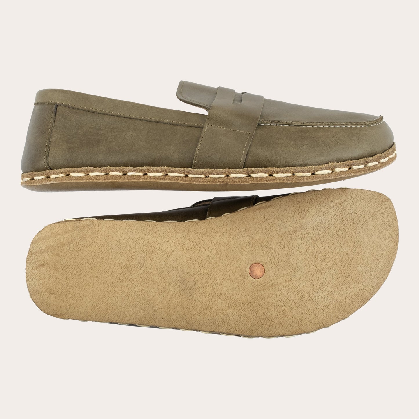 Men's Green Penny Loafers