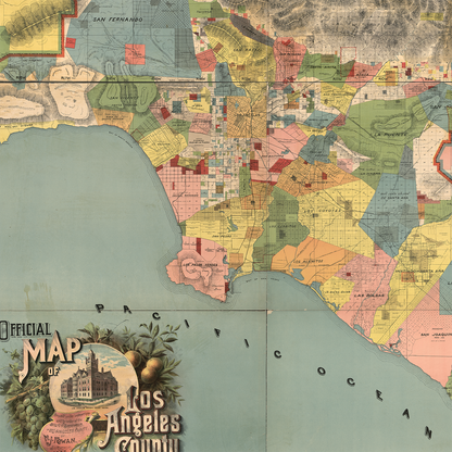Los Angeles Vintage Map