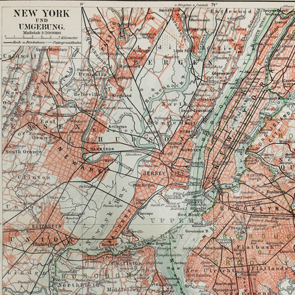 New York City - Vintage Map