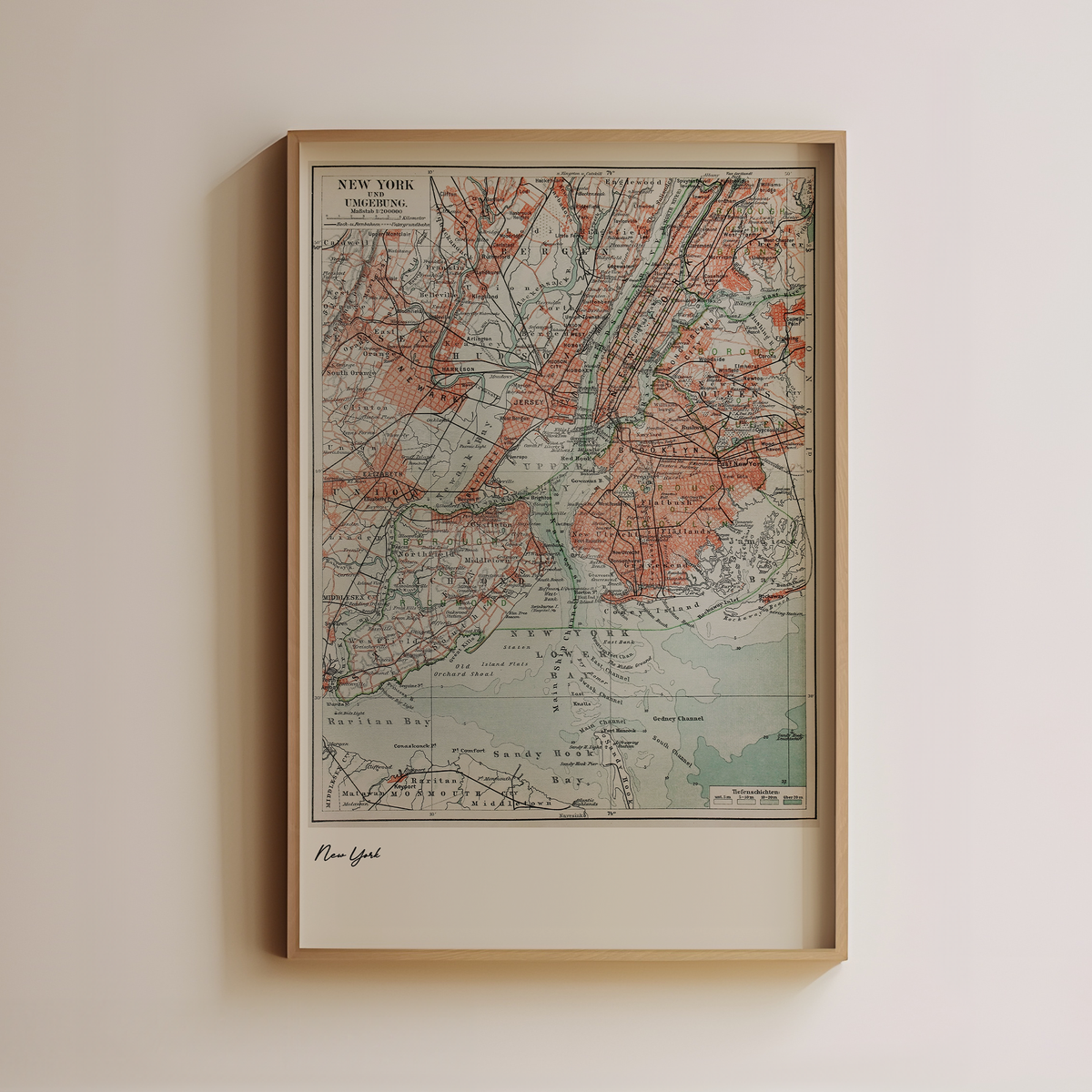 New York City - Vintage Map