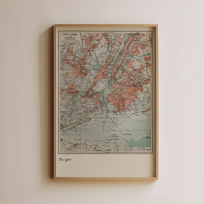 New York City - Vintage Map