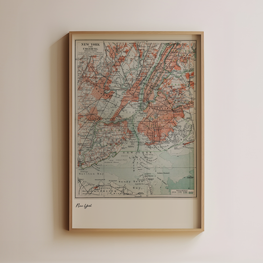 New York City - Vintage Map