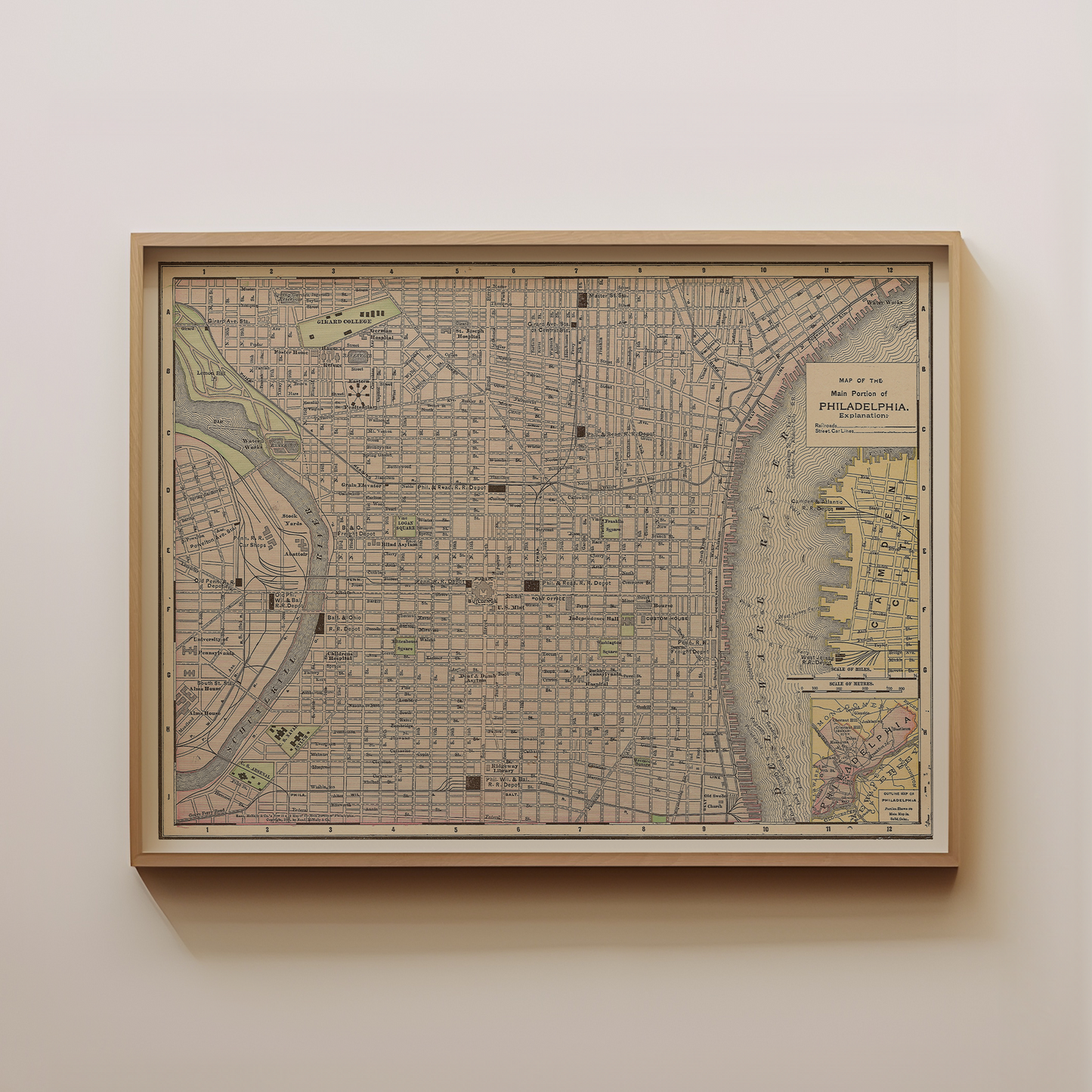 Philadelphia Vintage Map