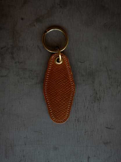 Motel Key Ring - Armagnac Hatchgrain Shell Cordovan