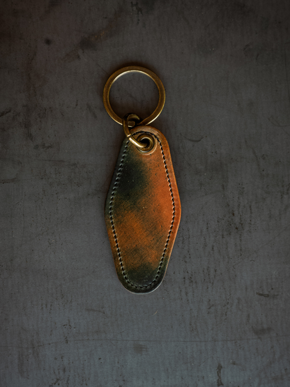 Motel Key Ring - Marbled Black Shell Cordovan