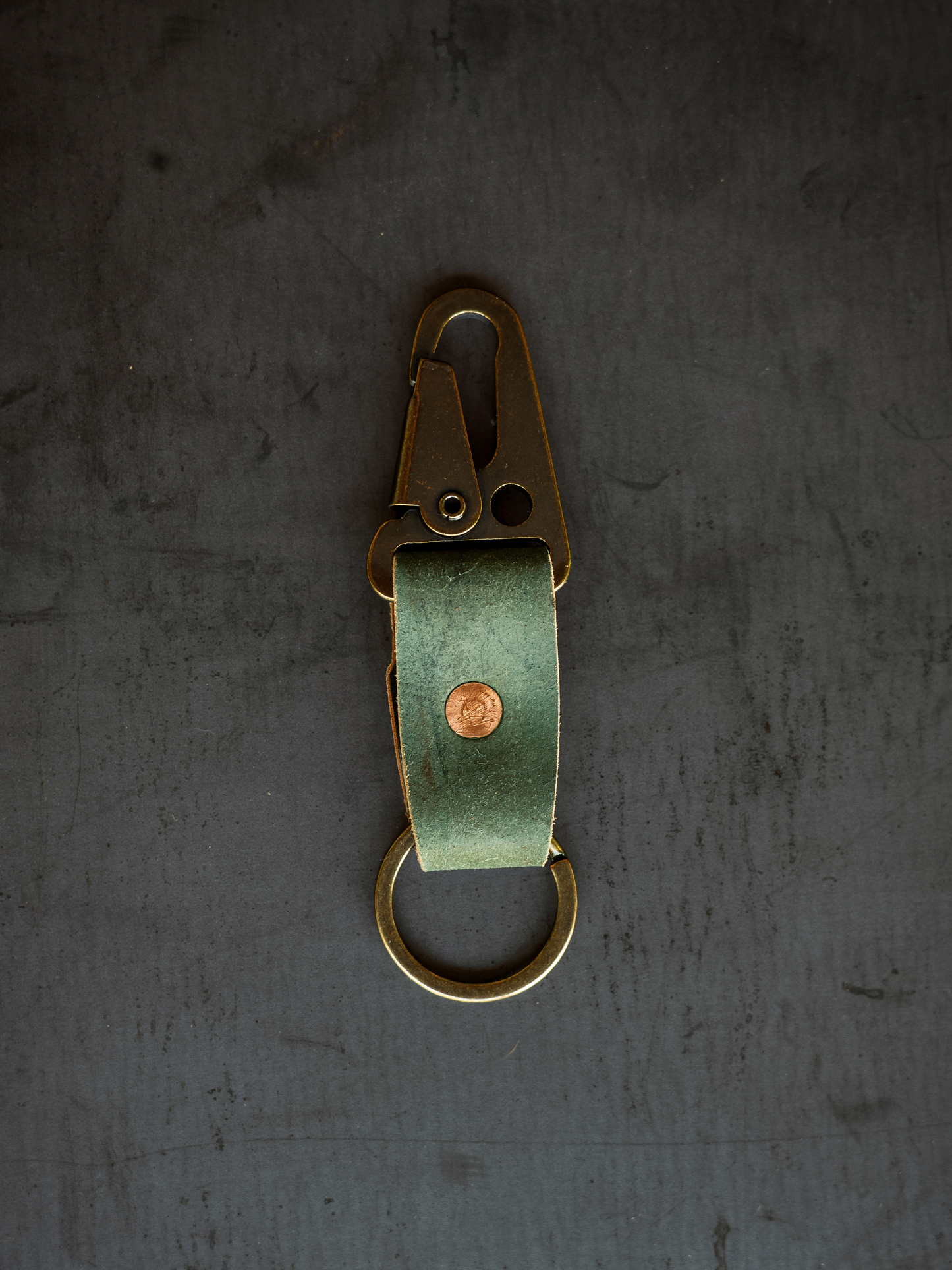 Key Clip - Reverse Black Horween Shell Cordovan