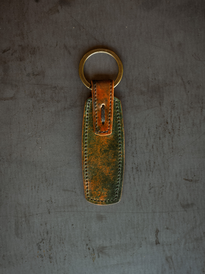 Rover Key Ring - Marbled Black Horween Shell Cordovan