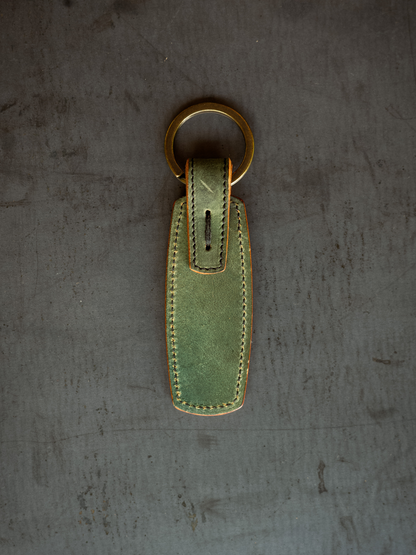 Rover Key Ring - Reverse Black Horween Shell Cordovan