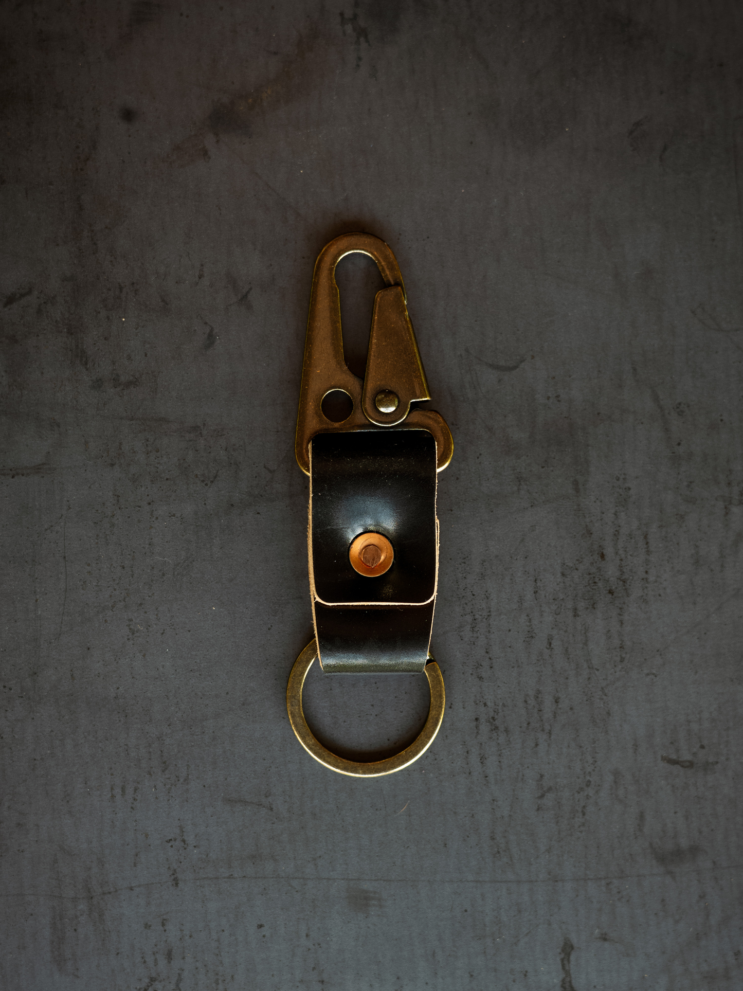Key Clip - Black Horween Shell Cordovan