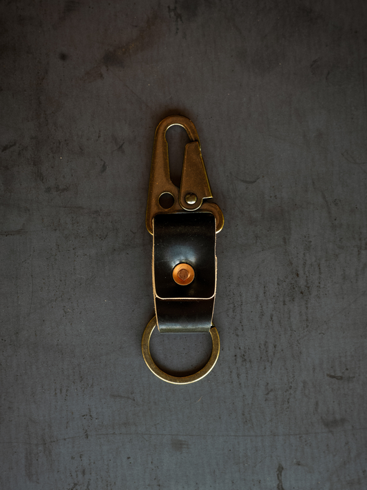 Key Clip - Black Horween Shell Cordovan