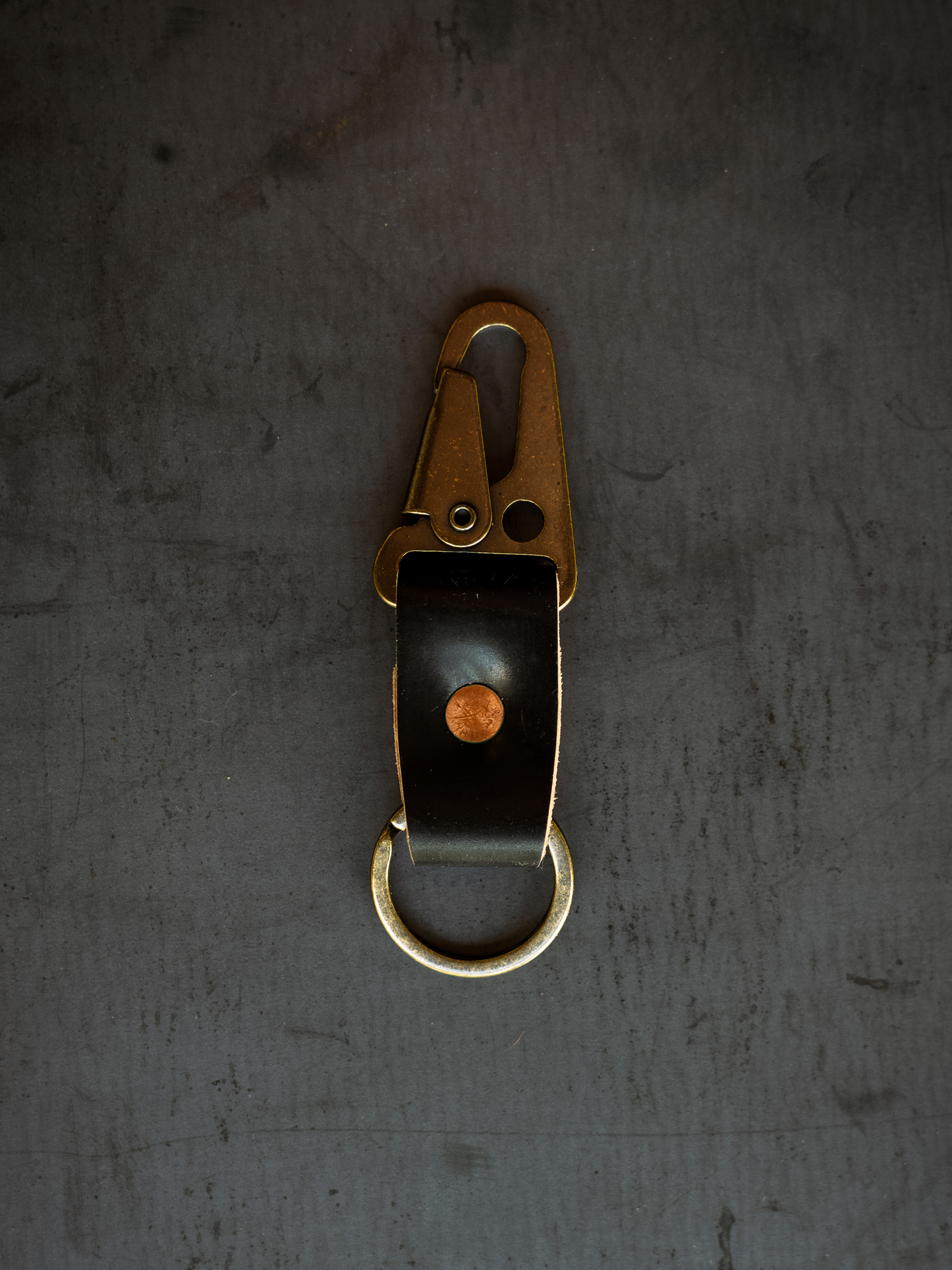 Key Clip - Black Horween Shell Cordovan
