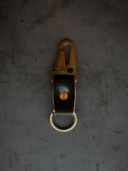 Key Clip - Black Horween Shell Cordovan