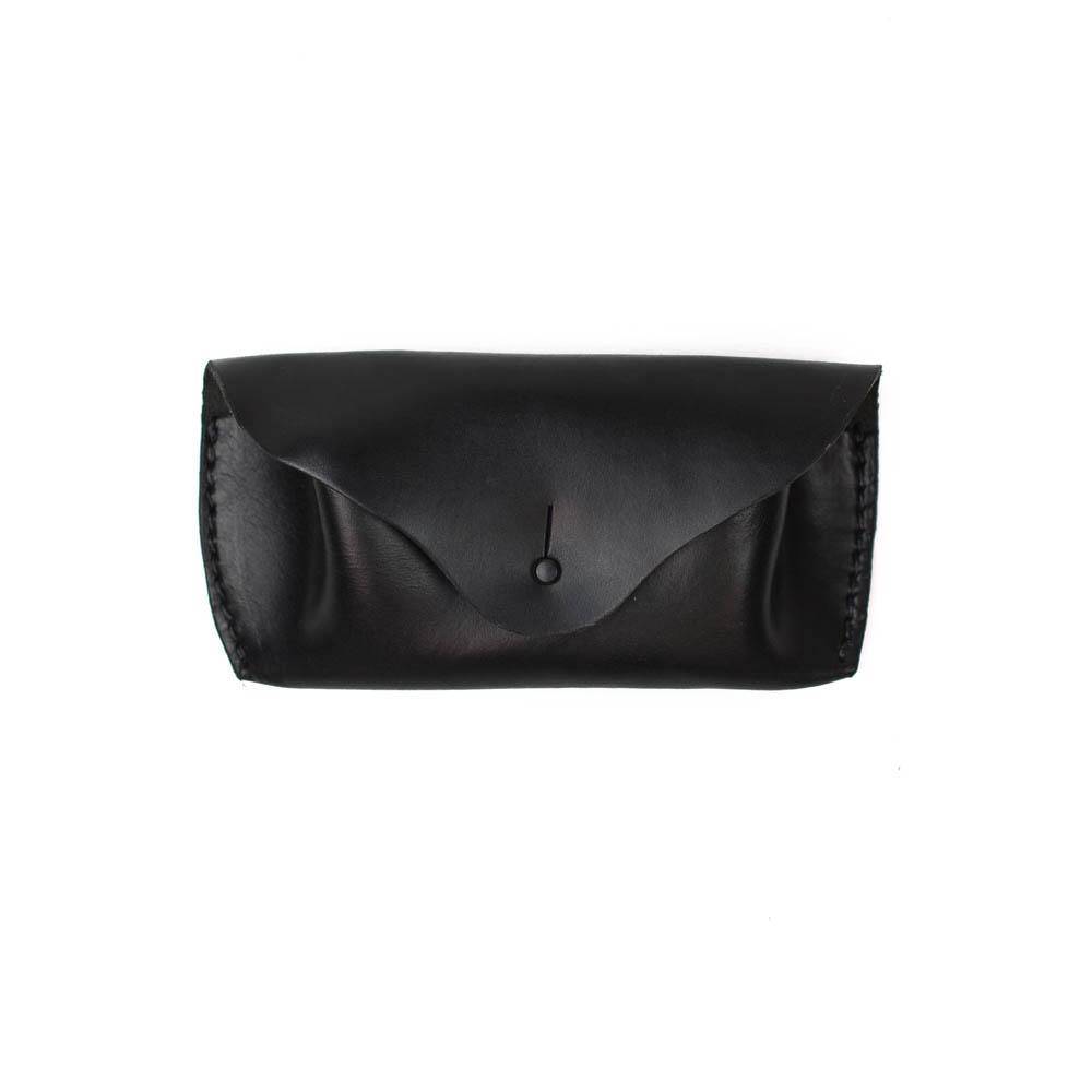 Horween leather black dublin sunglasses case