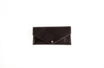 Load image into Gallery viewer, Black Horween Leather Women&#39;s Clutch Wallet

