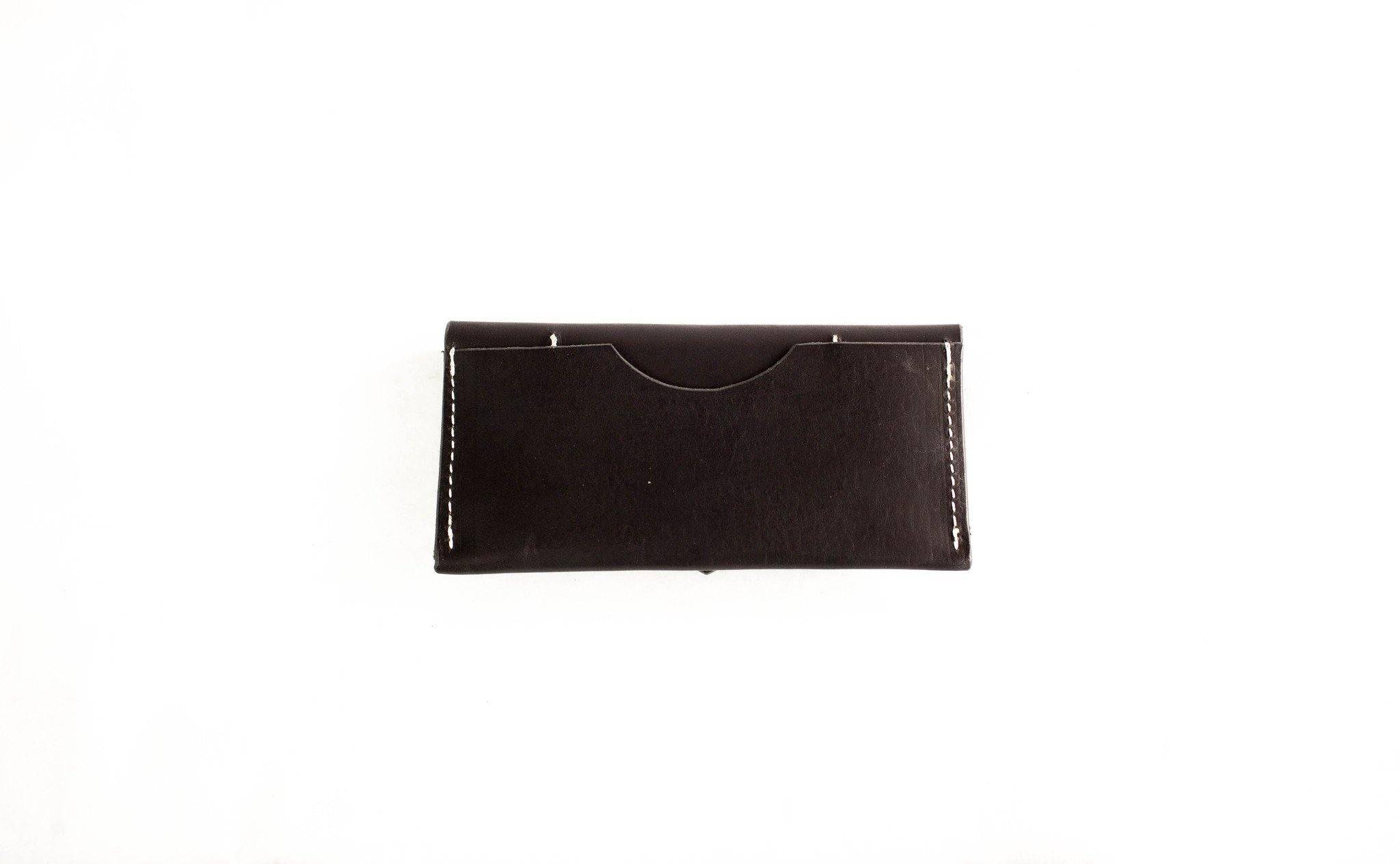 Black Horween Leather Women's Clutch Wallet