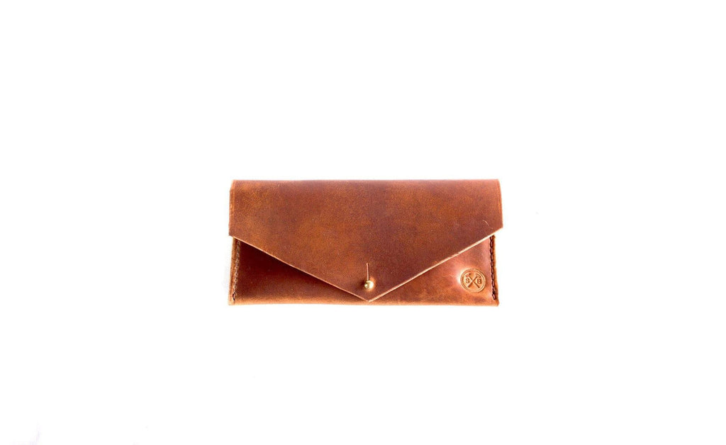 Natural Dublin Light Brown Horween Leather Women's Clutch Wallet