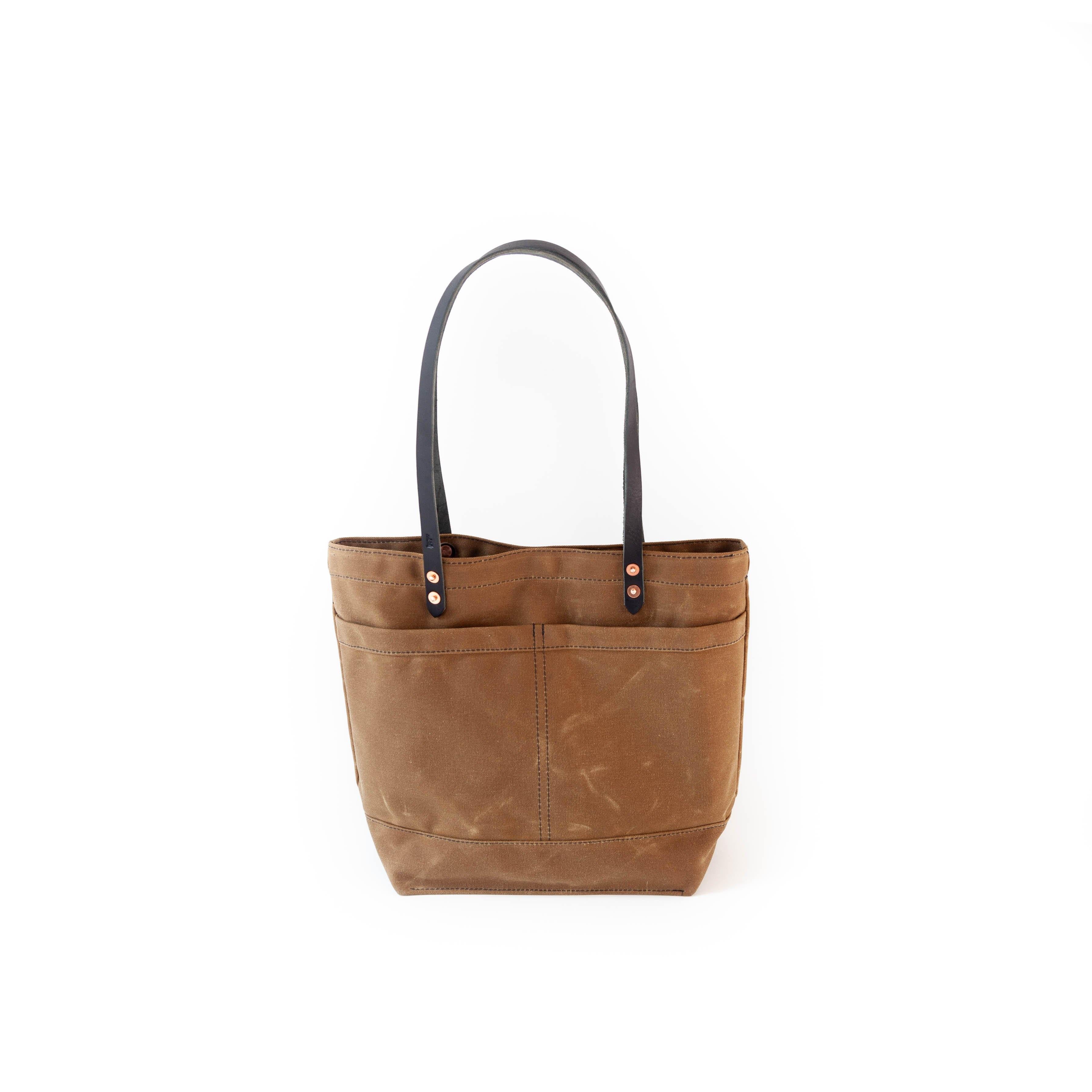 The New Craft Tote in Waxed Canvas and Leather - Field Tan (Pre-order) - Sturdy Brothers