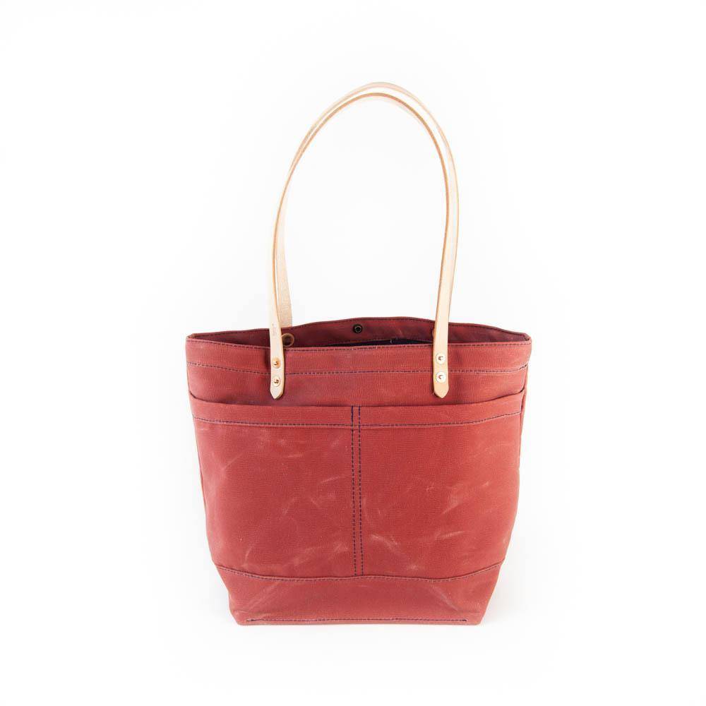 The New Craft Tote in Waxed Canvas and Leather - Nautical Red (Pre-order) - Sturdy Brothers
