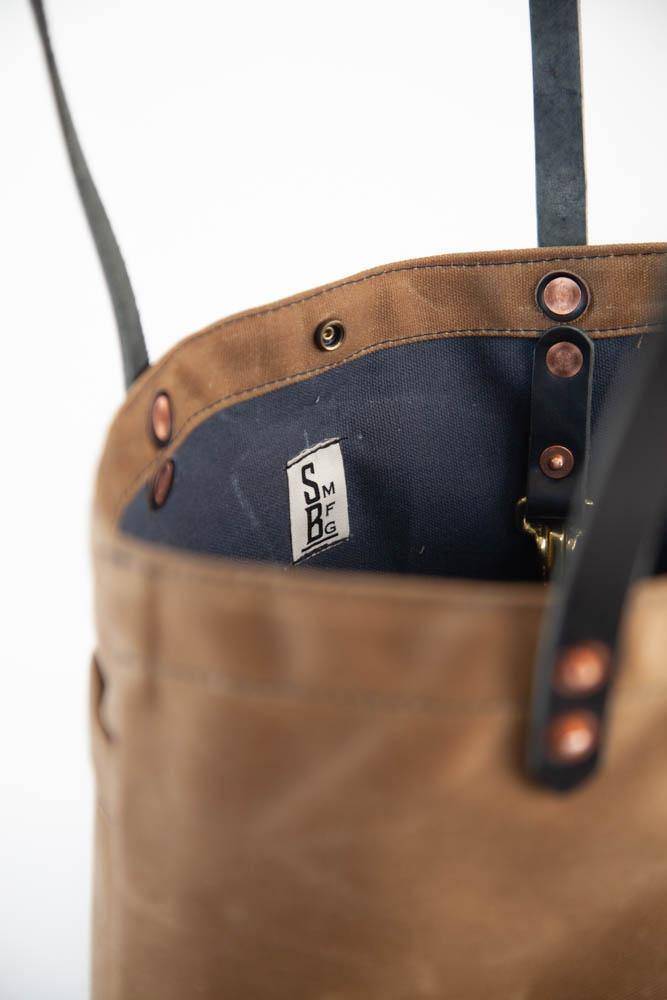 The New Craft Tote in Waxed Canvas and Leather - Field Tan (Pre-order) - Sturdy Brothers