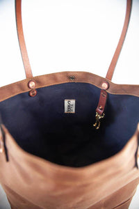 The New Craft Tote in Waxed Canvas and Leather - Brush Brown (Pre-order) - Sturdy Brothers