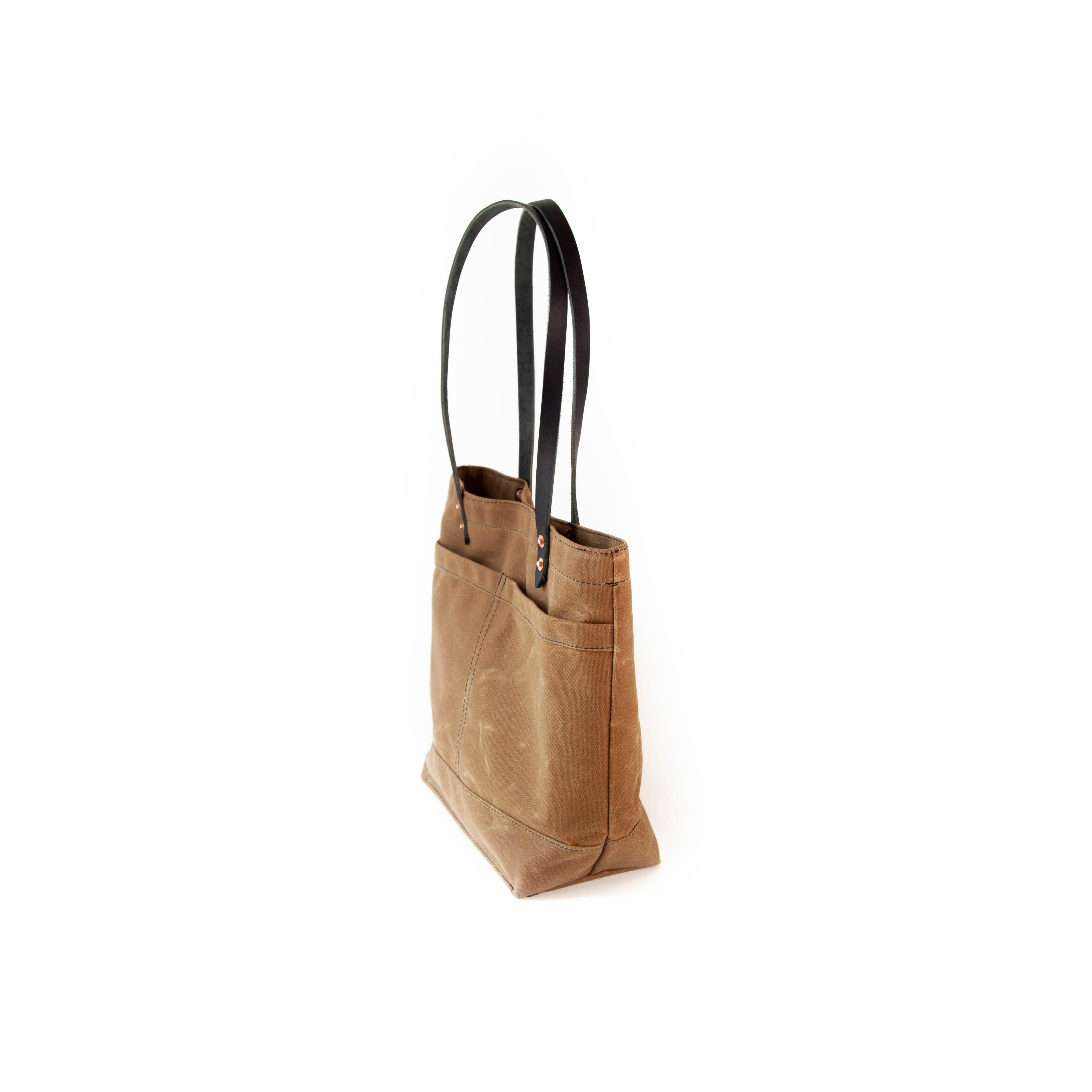The New Craft Tote in Waxed Canvas and Leather - Field Tan (Pre-order) - Sturdy Brothers