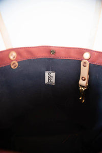 The New Craft Tote in Waxed Canvas and Leather - Nautical Red (Pre-order) - Sturdy Brothers