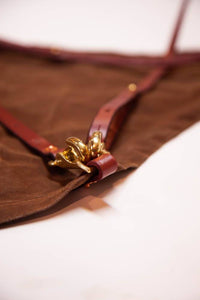 The Charles Cross-back Apron in Waxed Canvas and Leather
