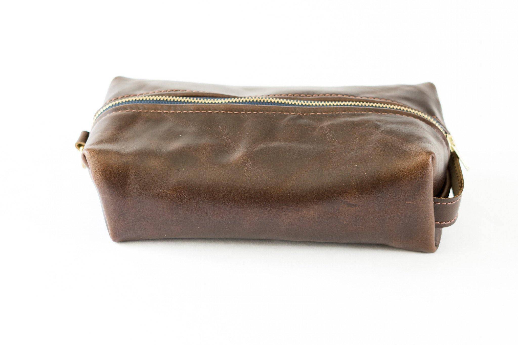 Horween Leather Dopp Kit in Seahawk (Brown) -  - 2