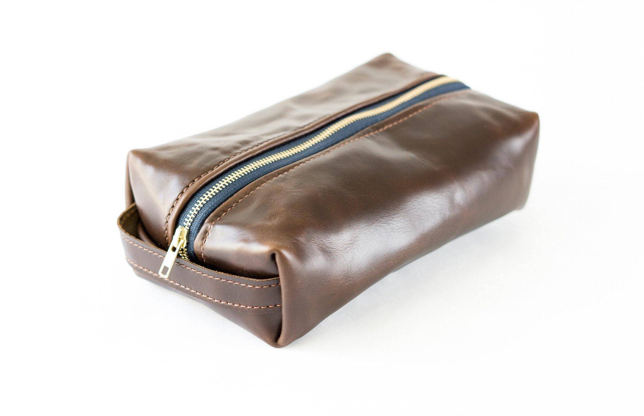 Horween Leather Dopp Kit in Seahawk (Brown) -  - 1