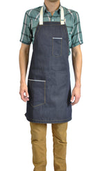 Load image into Gallery viewer, Denim Apron Workshop apron barista apron cone mills selvedge
