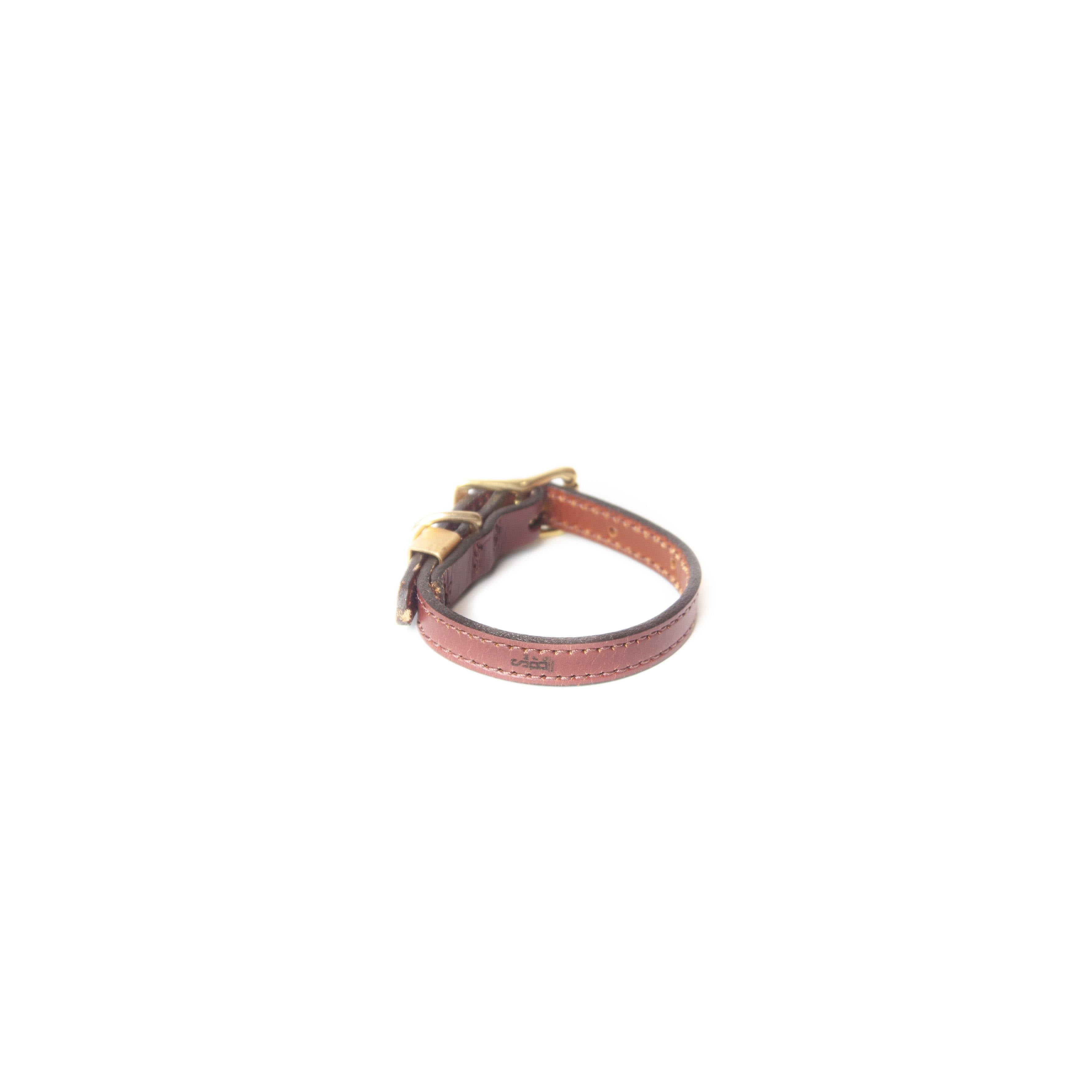 Leather Dog Collar Finished Chestnut - Sturdy Brothers