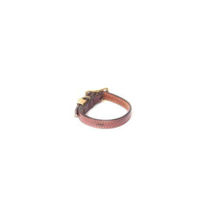 Leather Dog Collar Finished Chestnut - Sturdy Brothers