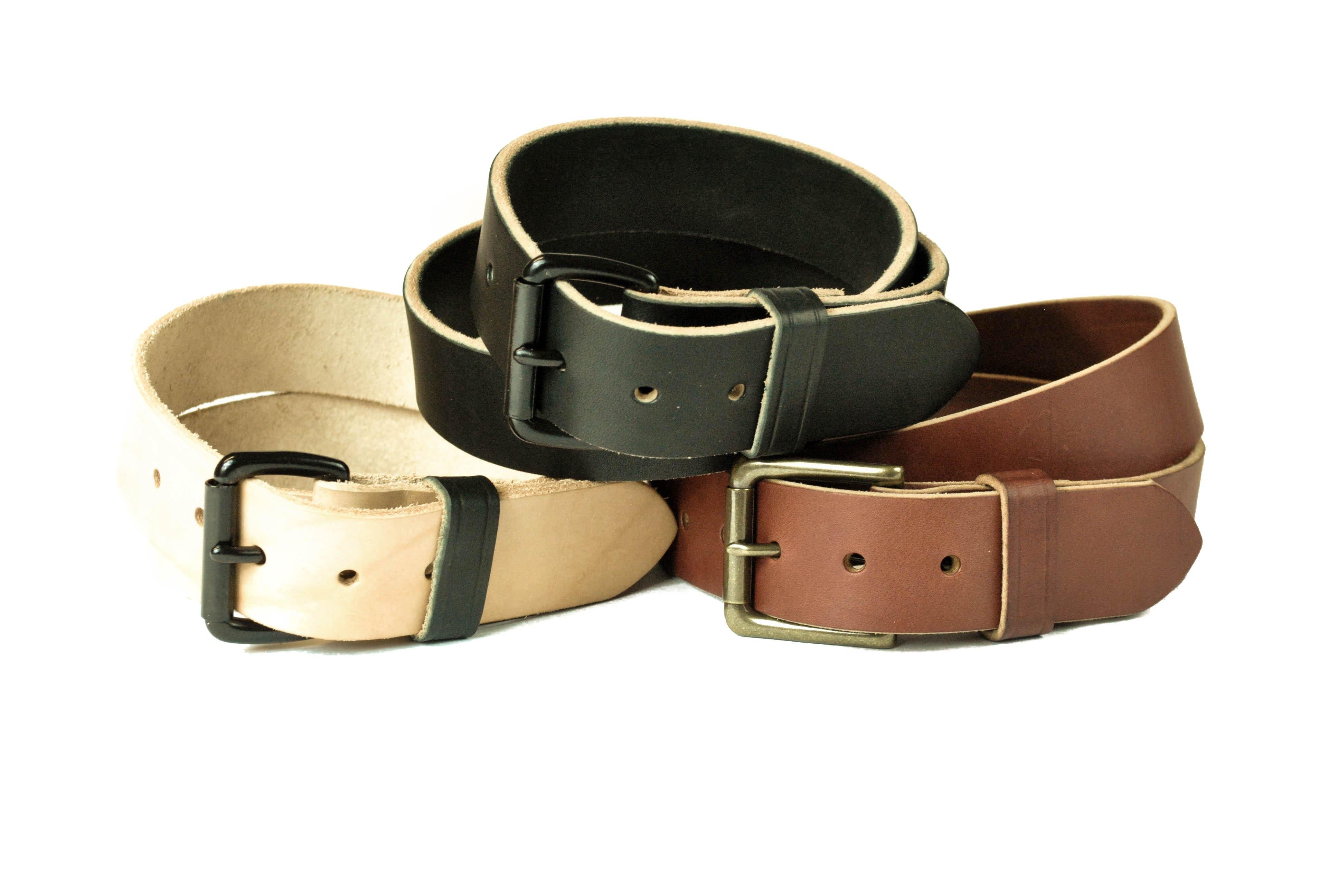 Full Grain Black Men's Leather Belt