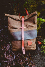 Load image into Gallery viewer, Waxed Canvas and Leather Backpack
