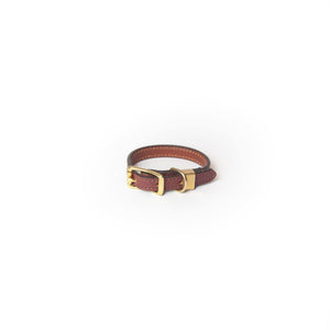 Leather Dog Collar Finished Chestnut - Sturdy Brothers