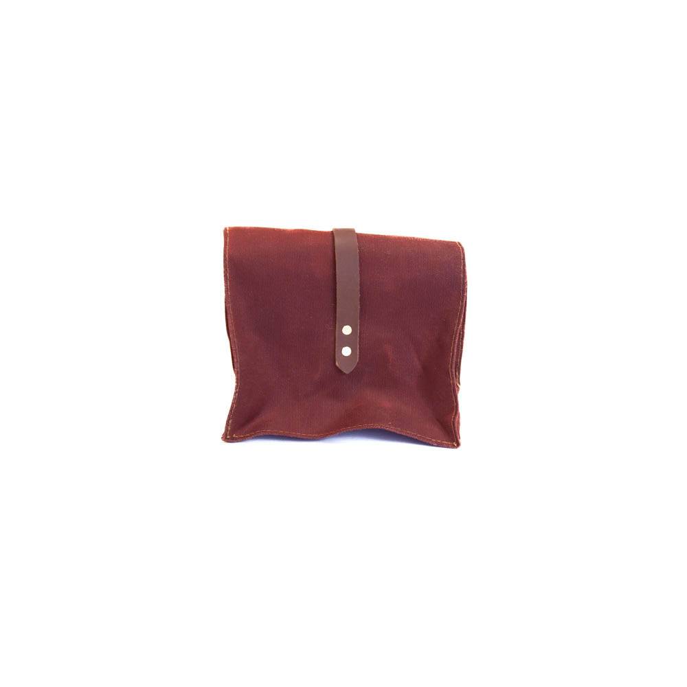Lunch Sack Rust Waxed Canvas & Leather