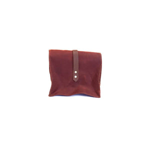 Lunch Sack Rust Waxed Canvas & Leather