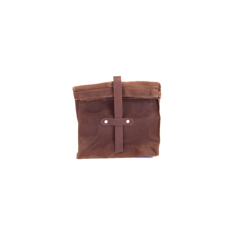 Lunch Sack Nutmeg Waxed Canvas & Leather