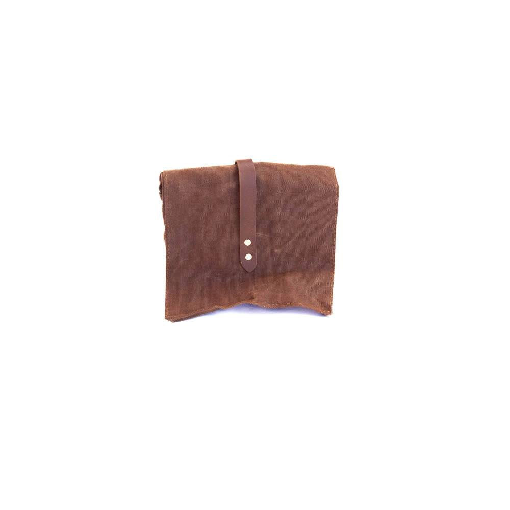 Lunch Sack Nutmeg Waxed Canvas & Leather